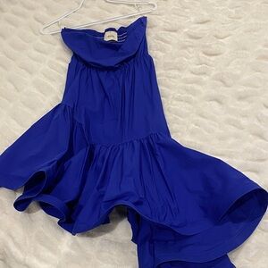 Royal Blue Strapless Dress